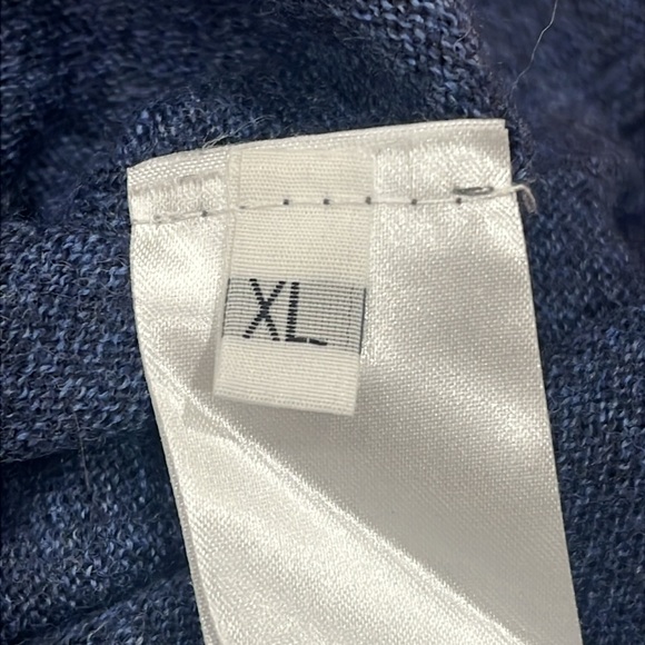 Sand Merino Wool Vneck Blue Sweater in Size CL - Picture 10 of 12